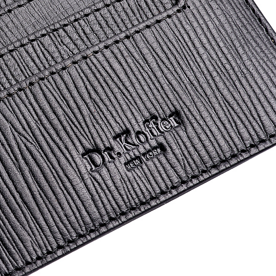 Кредитница Dr.Koffer из натуральной кожи черная