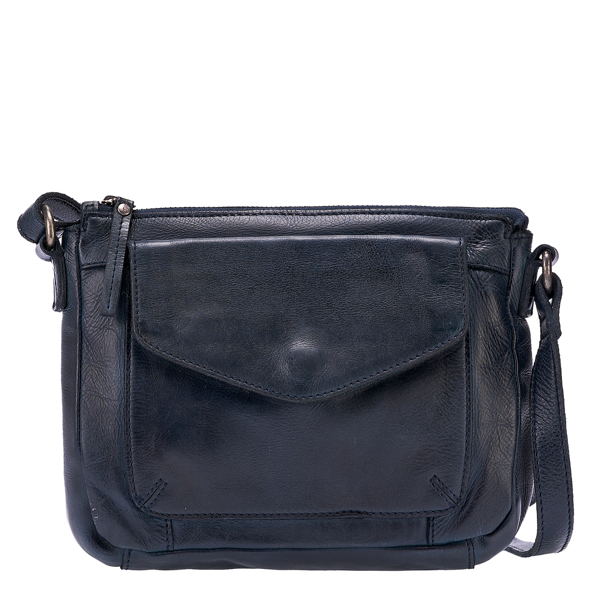 Сумка через плечо Dr.Koffer из натуральной кожи синяя