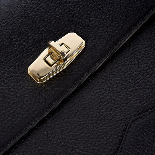 Женская сумка  Dr. Koffer из натуральной кожи черная