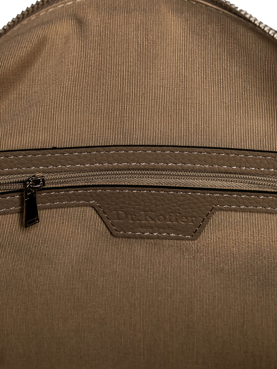 Женская сумка Dr. Koffer из натуральной кожи бежевая