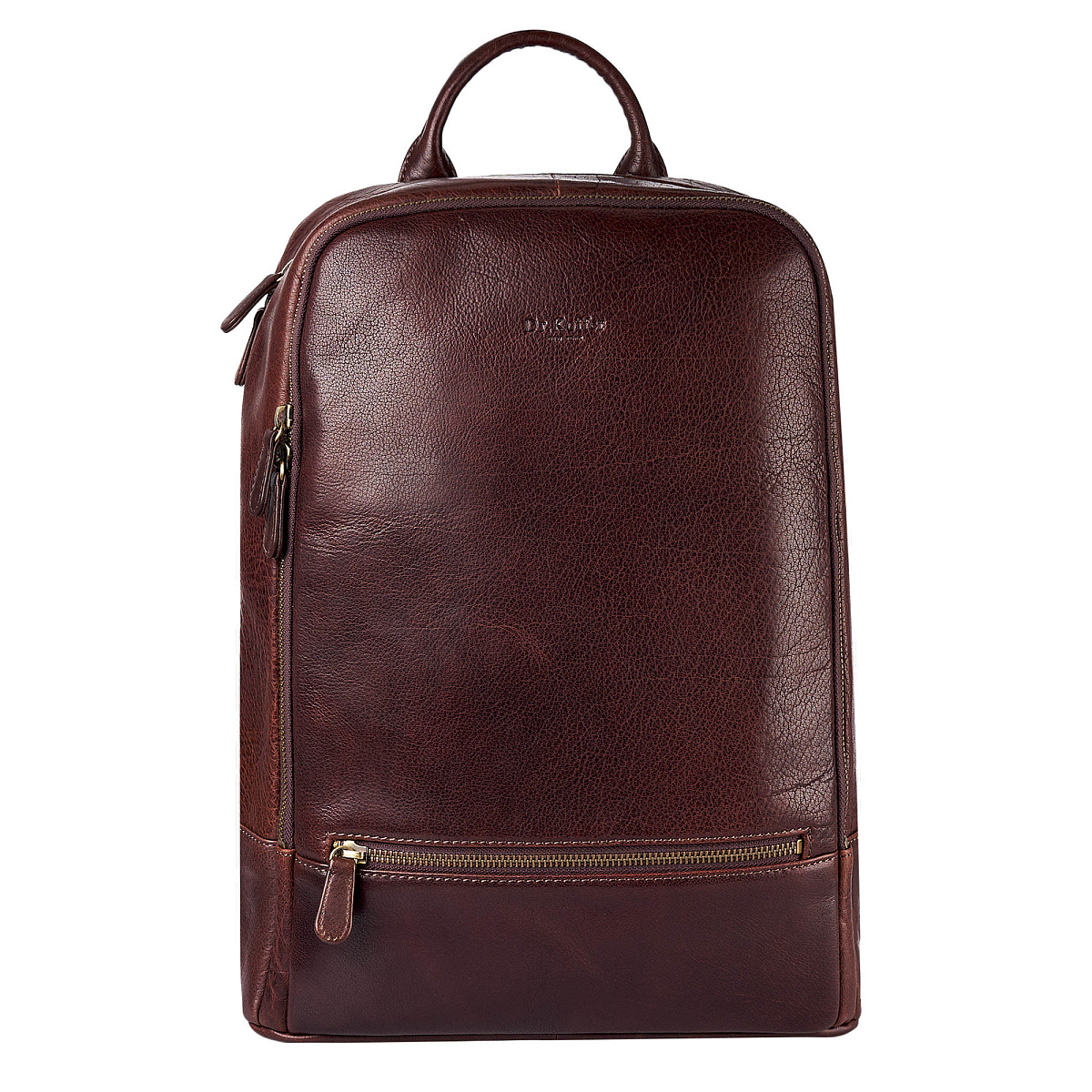 Рюкзак Dr.Koffer из натуральной кожи темно-коричневый