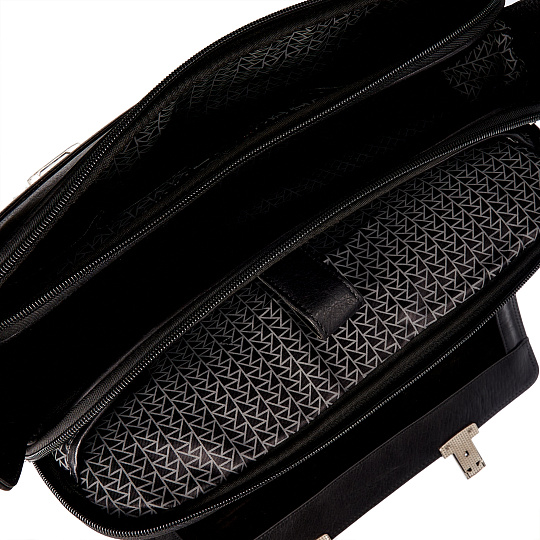 Портфель Dr.Koffer из натуральной кожи черный