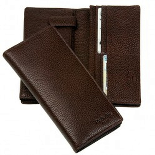 Портмоне Dr.Koffer из натуральной кожи коричневое