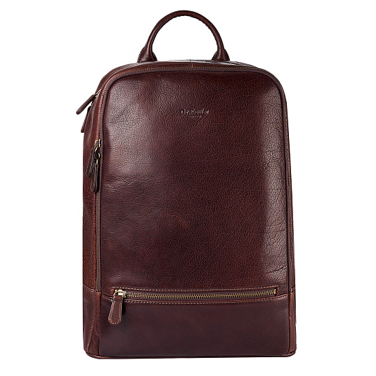Рюкзак Dr.Koffer из натуральной кожи темно-коричневый