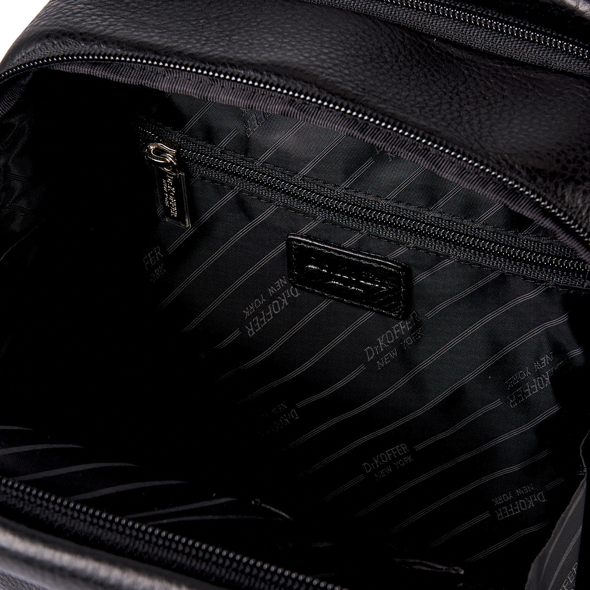 Сумка через плечо Dr.Koffer из натуральной кожи черная