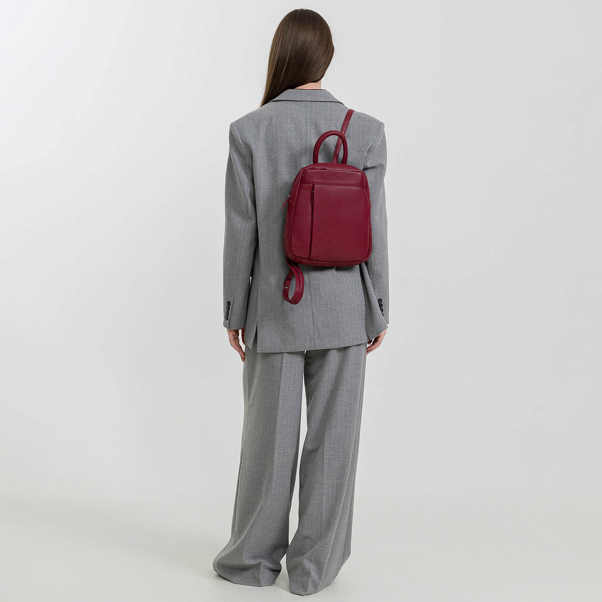 Рюкзак Dr.Koffer из натуральной кожи бордовый