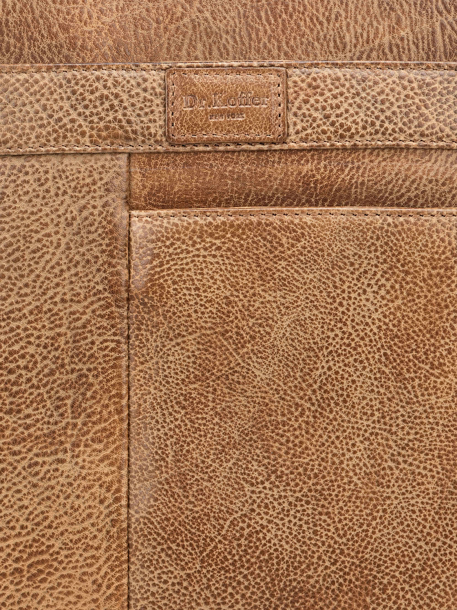 Сумка через плечо Dr. Koffer из натуральной кожи коричневая