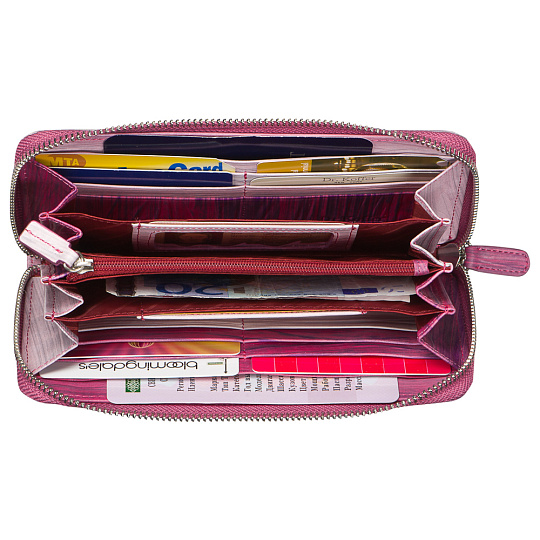 Портмоне Dr.Koffer из натуральной кожи фиолетовое