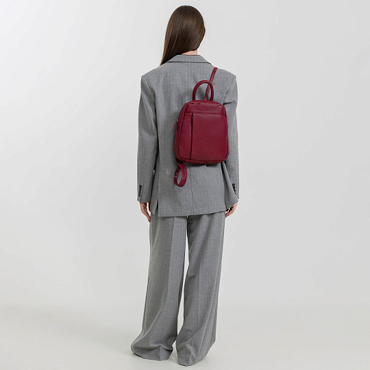 Рюкзак Dr.Koffer из натуральной кожи бордовый