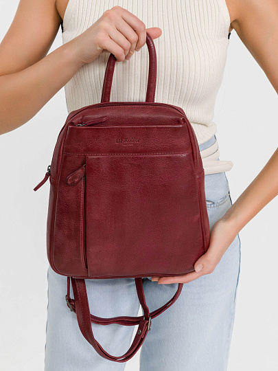 Рюкзак Dr.Koffer из натуральной кожи бордовый