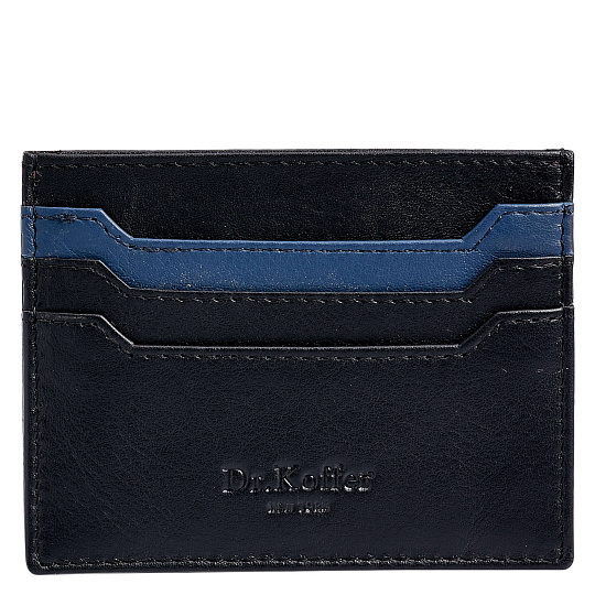 Кредитница Dr.Koffer из натуральной кожи черная