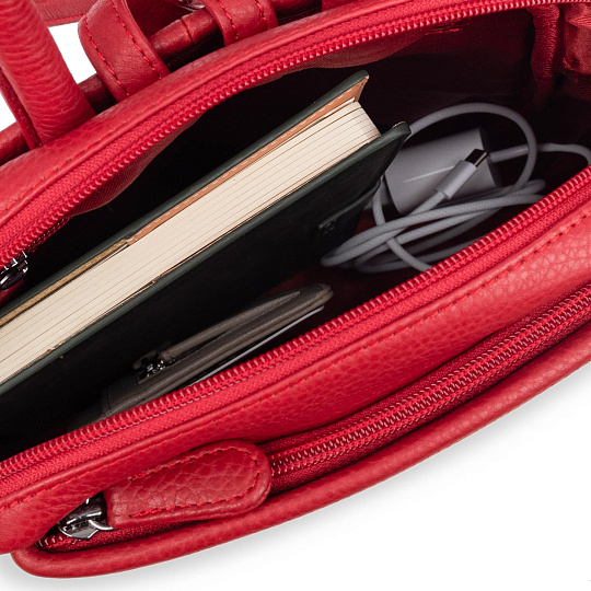 Рюкзак Dr.Koffer из натуральной кожи красный