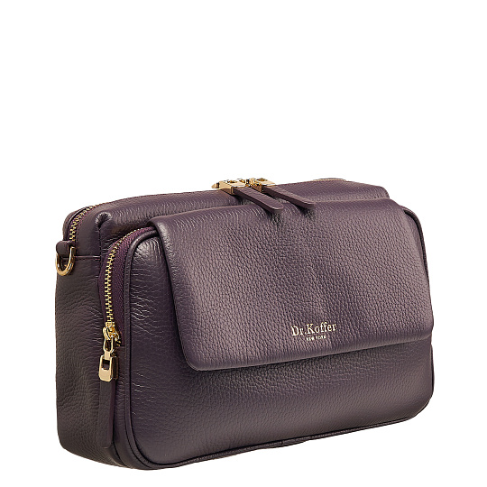Женская сумка  Dr. Koffer из натуральной кожи фиолетовая