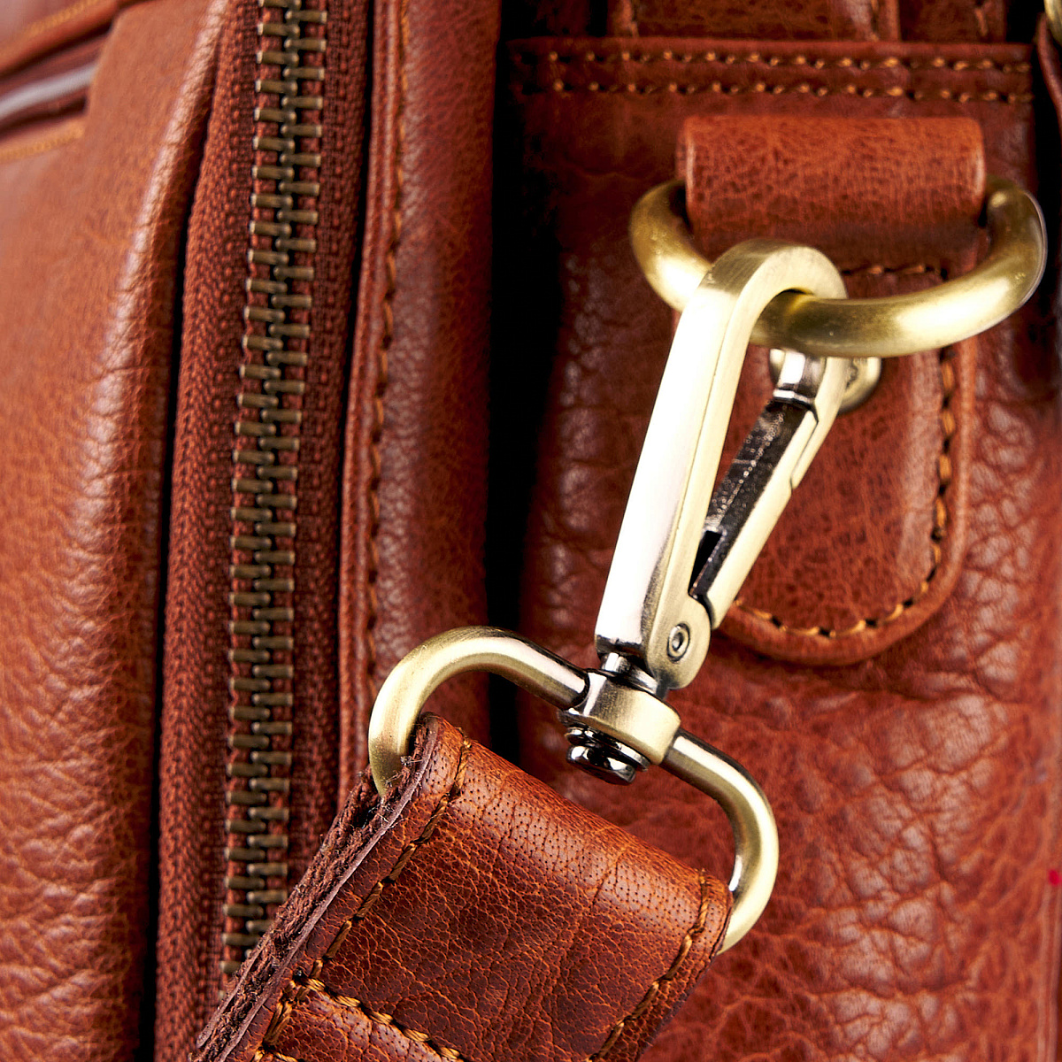 Деловая сумка Dr.Koffer из натуральной кожи коричневая