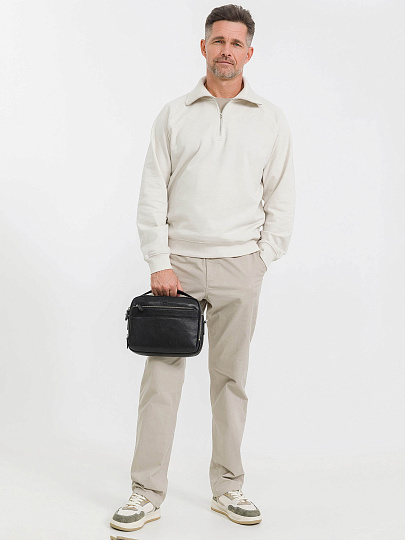 Сумка через плечо Dr.Koffer из натуральной кожи черная