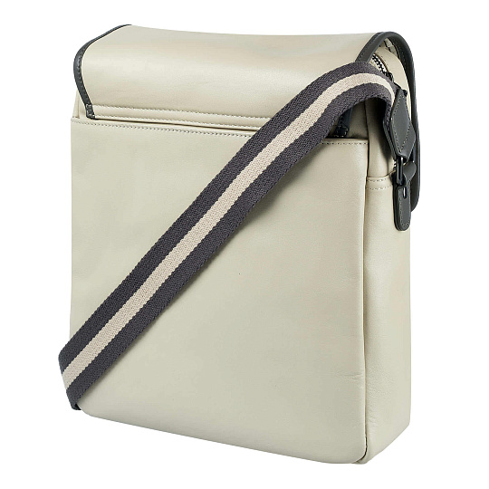 Сумка через плечо Dr.Koffer из натуральной кожи бежевая