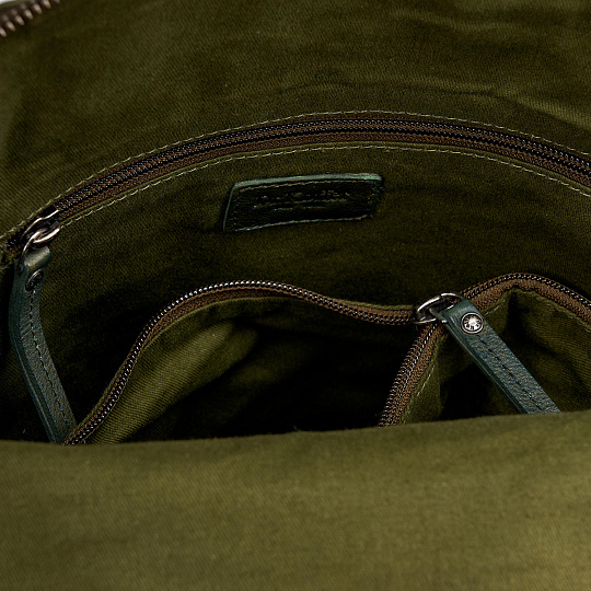 Рюкзак Dr.Koffer из натуральной кожи зеленый