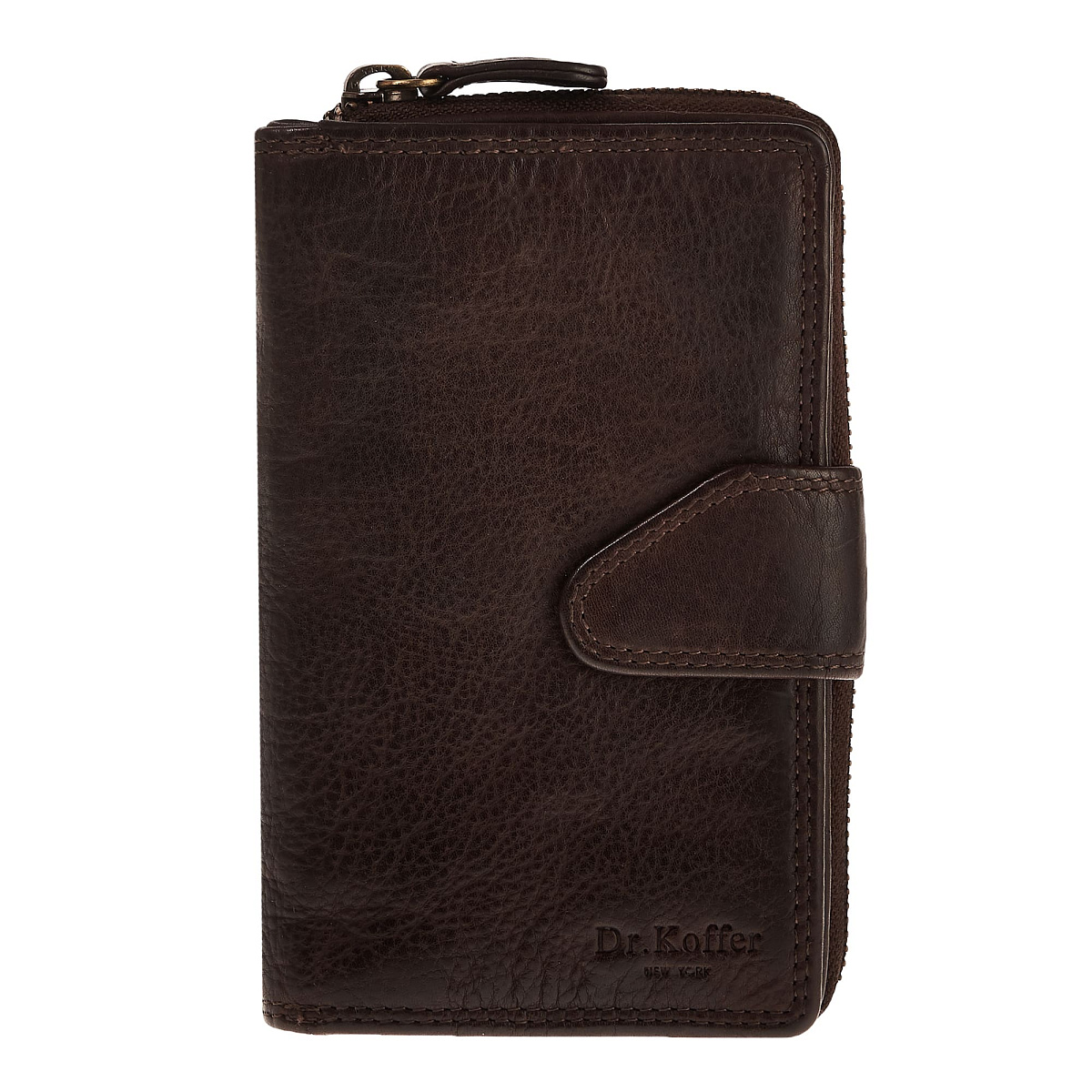Портмоне Dr.Koffer из натуральной кожи коричневое