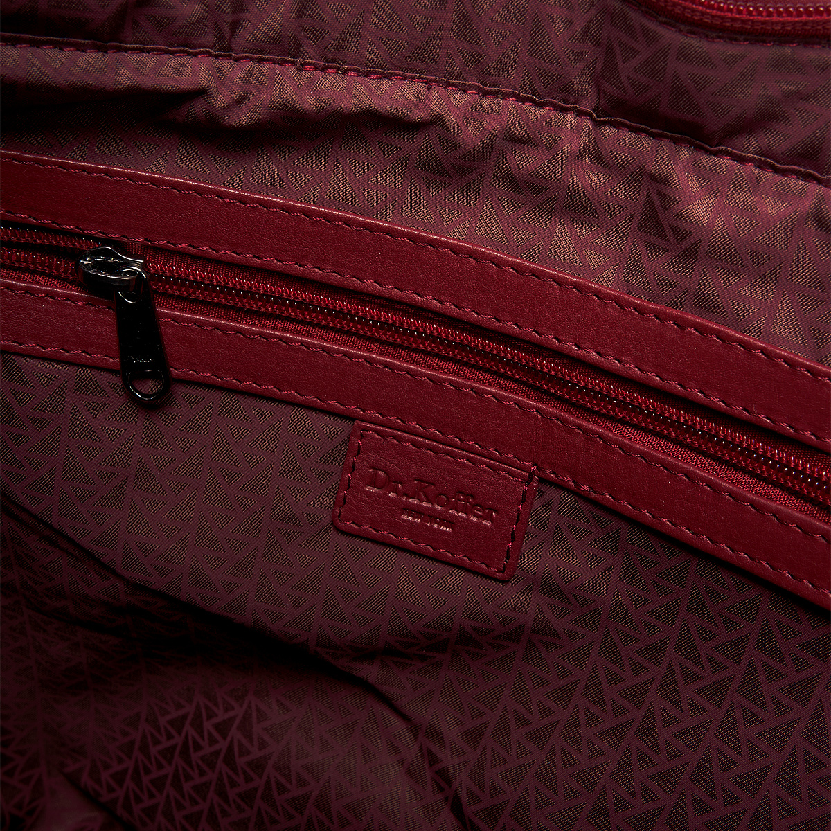 Женская сумка Dr. Koffer из натуральной кожи бордовая