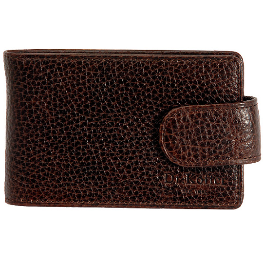 Визитница Dr.Koffer из натуральной кожи темно-коричневая