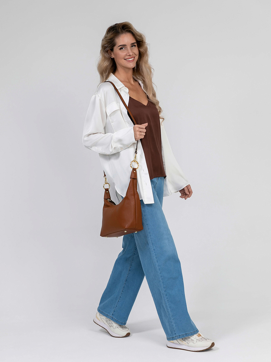 Женская сумка Dr.Koffer из натуральной кожи коричневая