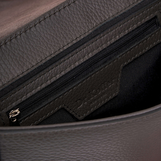 Женская сумка Dr. Koffer из натуральной кожи серая