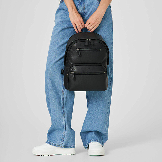 Рюкзак Dr.Koffer из натуральной кожи черный