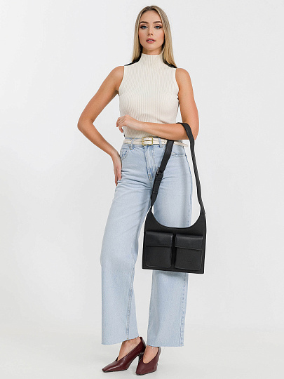 Сумка через плечо Dr.Koffer из натуральной кожи черная