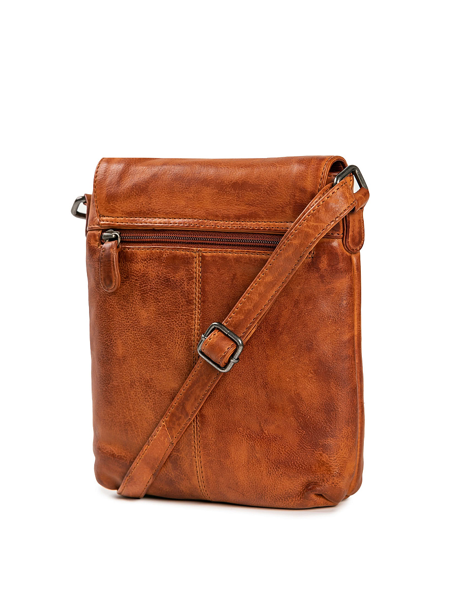 Сумка через плечо Dr.Koffer из натуральной кожи коричневая