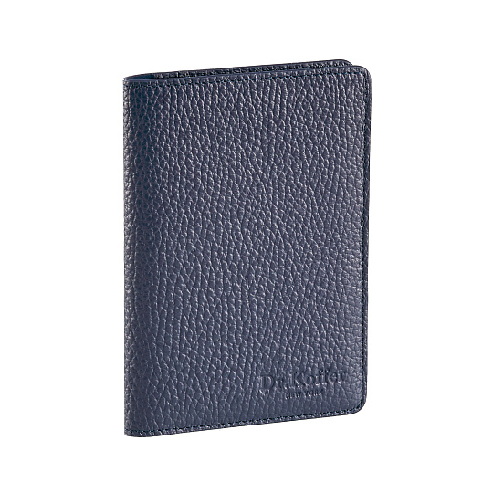 Обложка для паспорта Dr.Koffer из натуральной кожи синяя