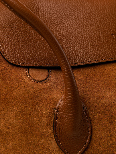 Женская сумка Dr.Koffer из натуральной кожи коричневая