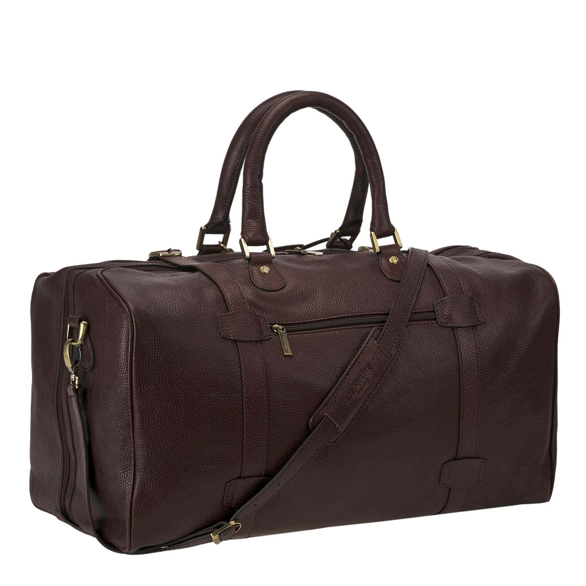 Сумка дорожная Dr.Koffer из натуральной кожи коричневая