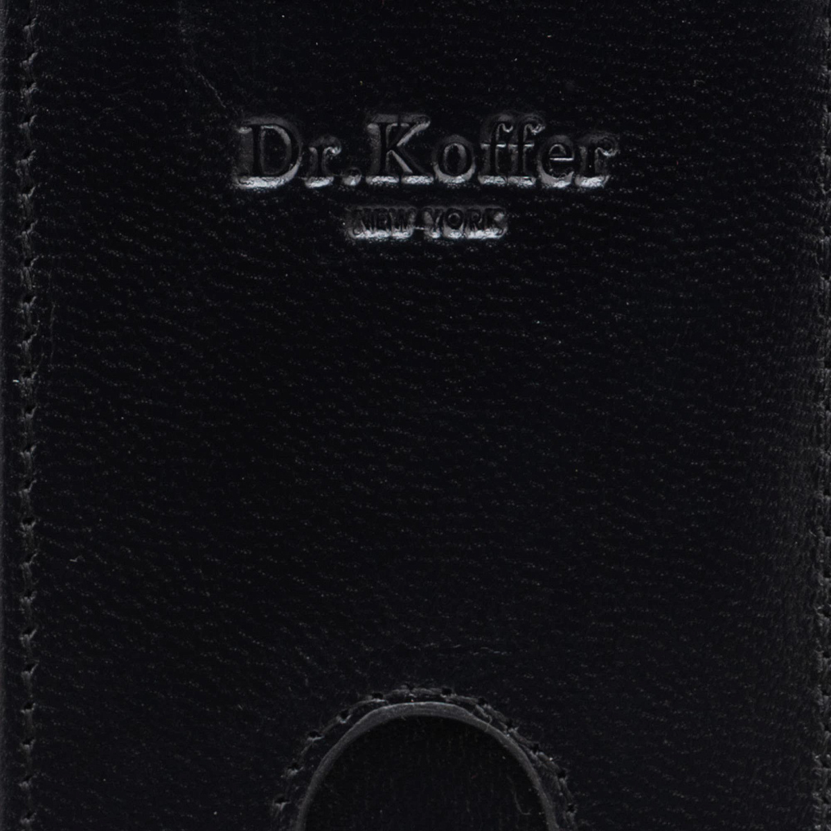 Кредитница Dr.Koffer из натуральной кожи черная