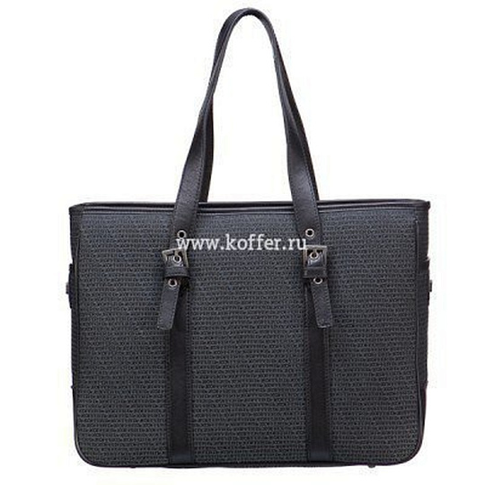 Деловая сумка Dr.Koffer из натуральной кожи черная