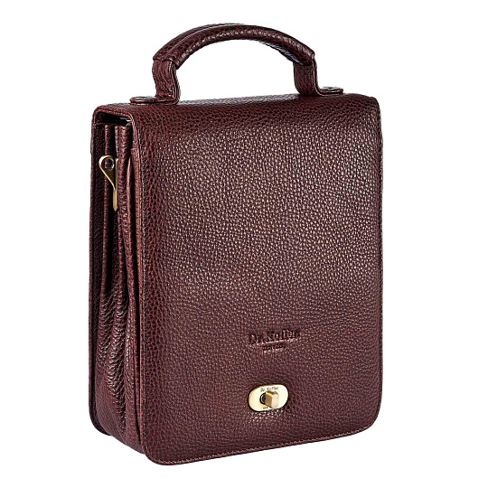 Сумка через плечо Dr.Koffer из натуральной кожи коричневая