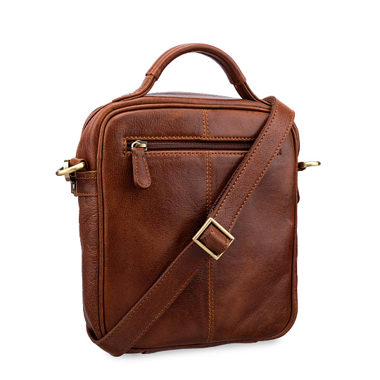 Сумка через плечо Dr.Koffer из натуральной кожи коричневая