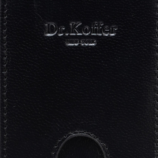 Кредитница Dr.Koffer из натуральной кожи черная