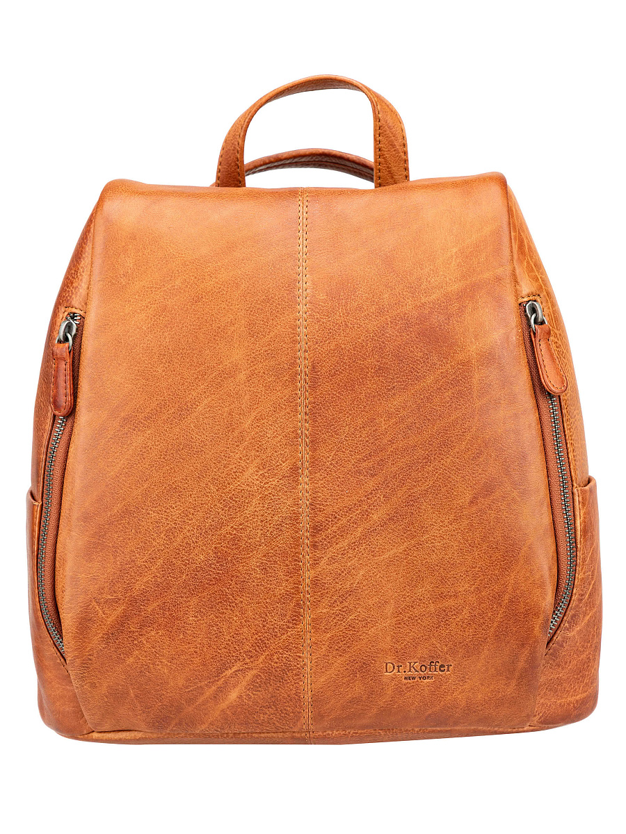 Сумка-рюкзак Dr. Koffer из натуральной кожи коричневая