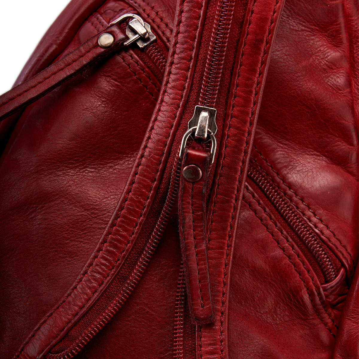 Сумка через плечо Dr.Koffer из натуральной кожи красная