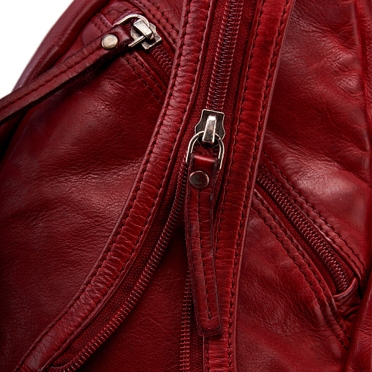 Сумка через плечо Dr.Koffer из натуральной кожи красная