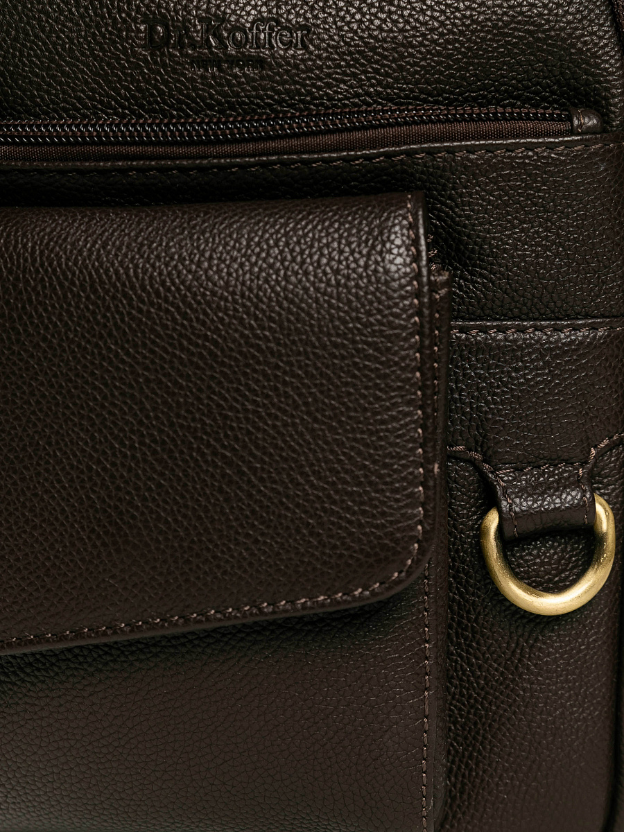 Сумка через плечо Dr.Koffer из натуральной кожи коричневая