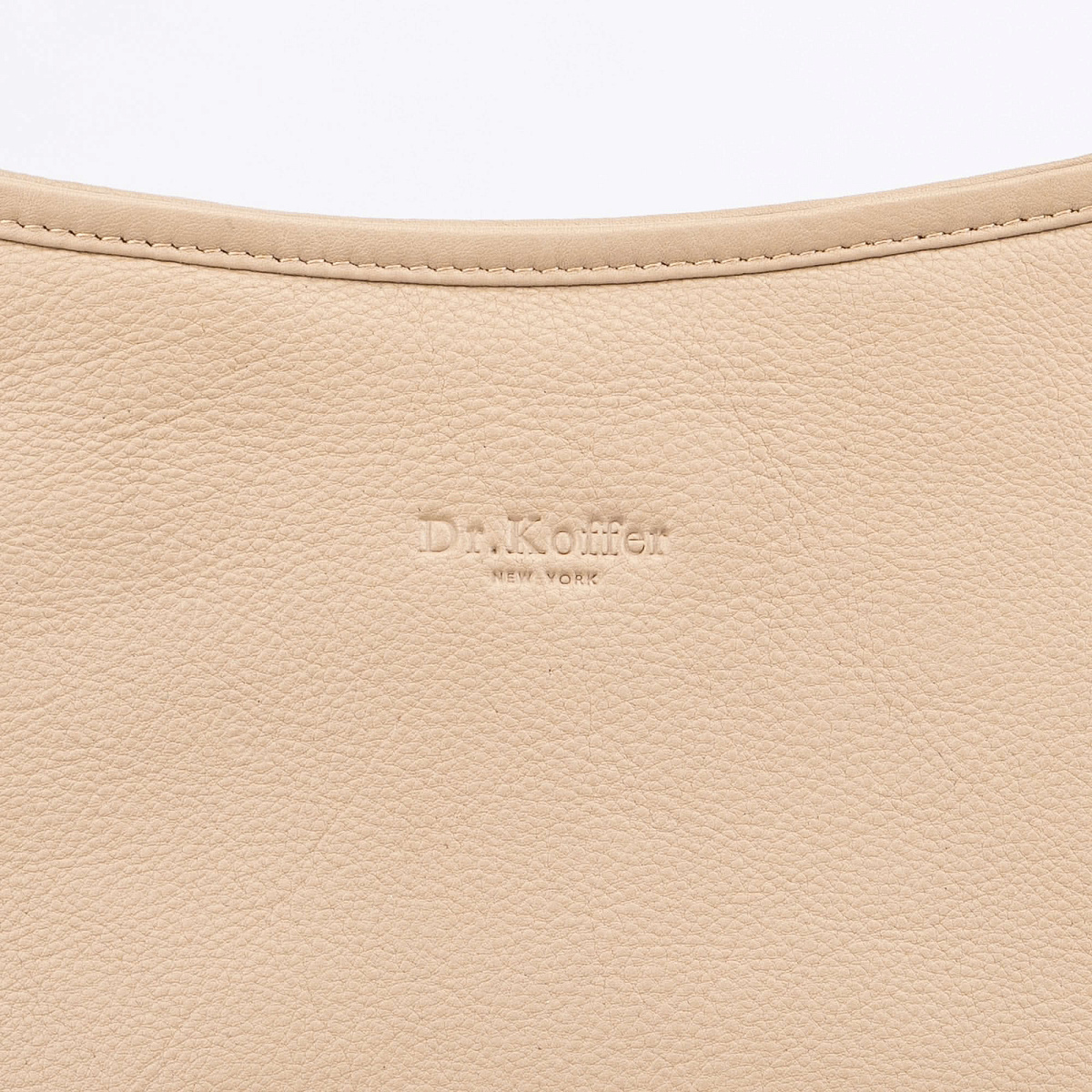 Женская сумка Dr.Koffer из натуральной кожи бежевая