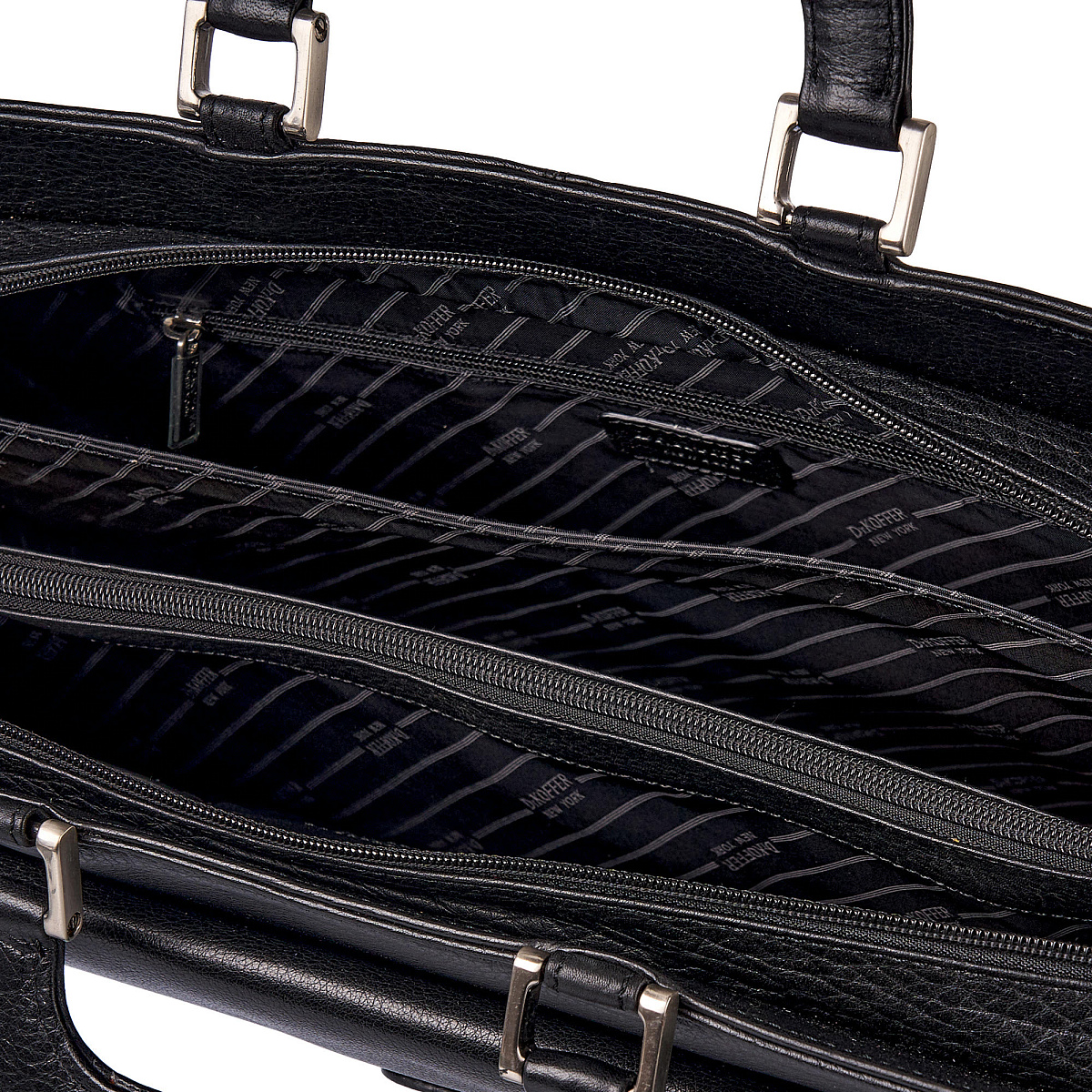 Портфель Dr.Koffer из натуральной кожи черный