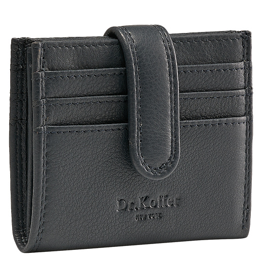 Кредитница Dr.Koffer из натуральной кожи синяя