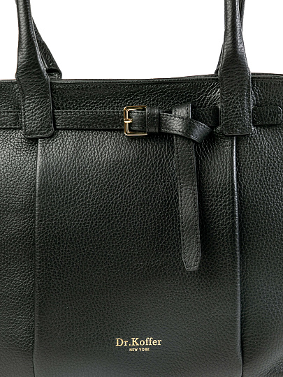 Женская сумка Dr.Koffer из натуральной кожи черная