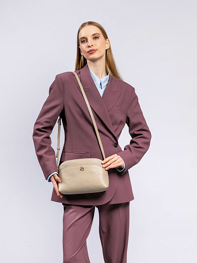 Женская сумка Dr. Koffer из натуральной кожи бежевая