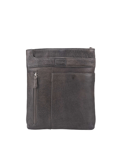 Сумка через плечо Dr. Koffer из натуральной кожи серая