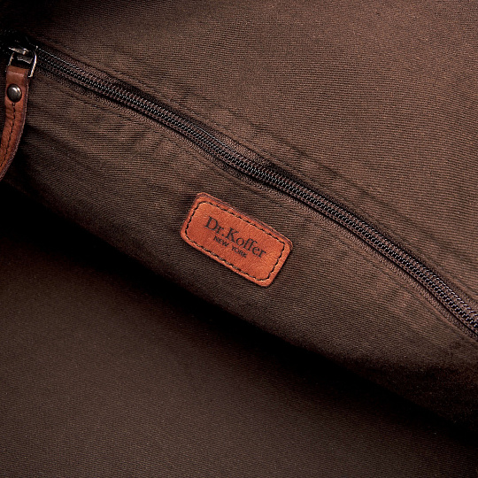 Сумка дорожная Dr.Koffer из натуральной кожи коричневая
