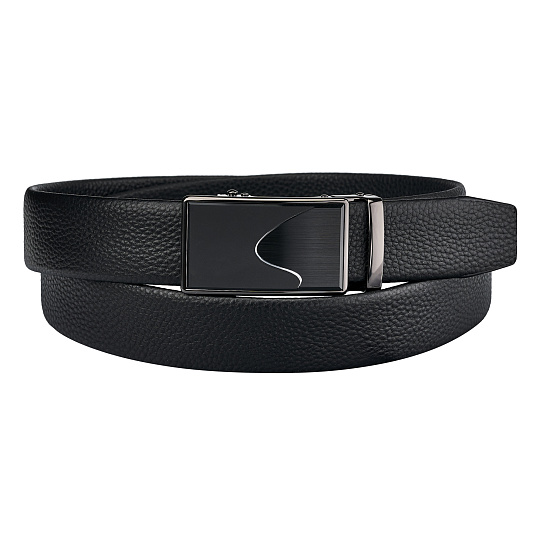 Ремень Dr. Koffer из натуральной кожи черный