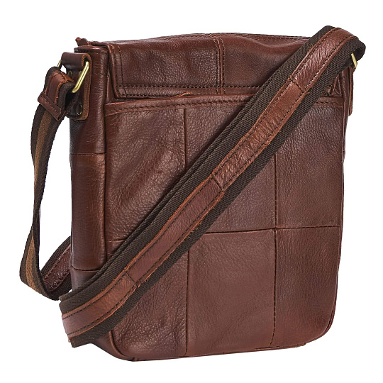 Сумка через плечо Dr.Koffer из натуральной кожи коричневая